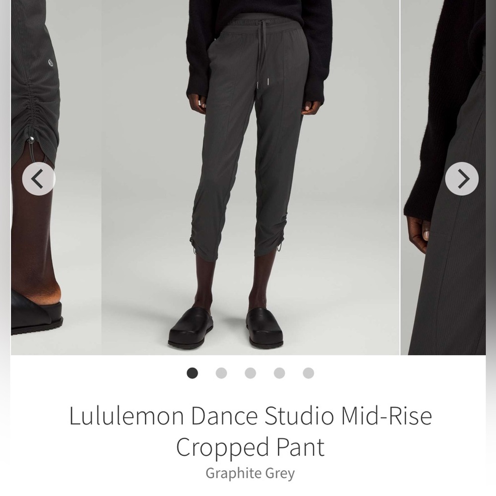 Lululemon Dance Studio Crops Graphite Grey